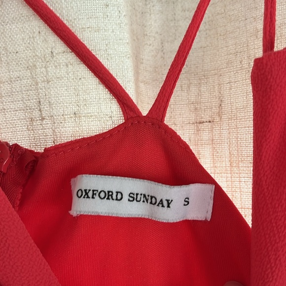 Oxford Sunday red romper - Picture 2 of 5